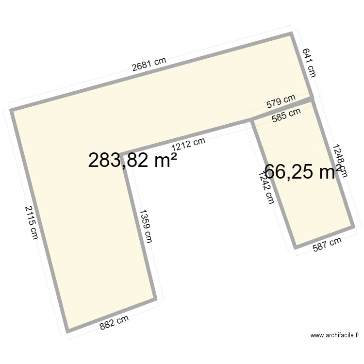 plan de masse côté . Plan de 2 pièces et 350 m2