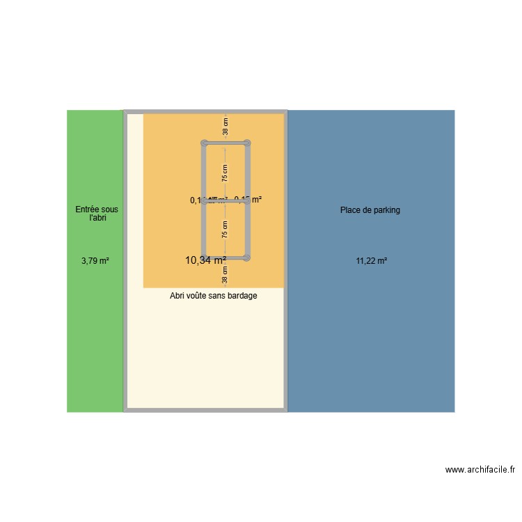 DCI plan 1. Plan de 1 pièce et 10 m2