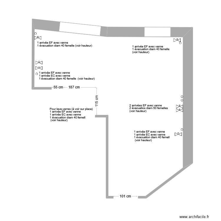 CHANTOVENT 1 RESEAUX PLOMBERIE. Plan de 0 pièce et 0 m2