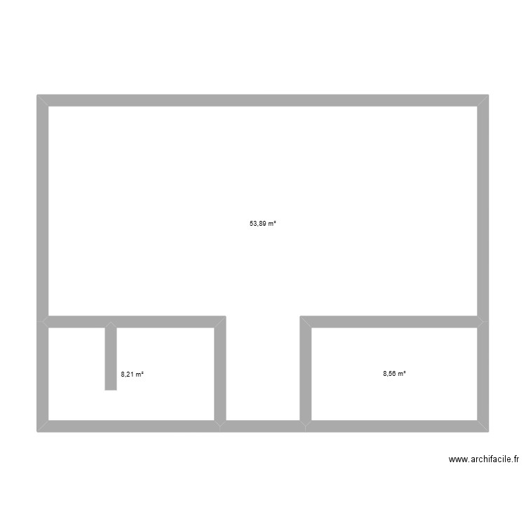 maison. Plan de 3 pièces et 71 m2