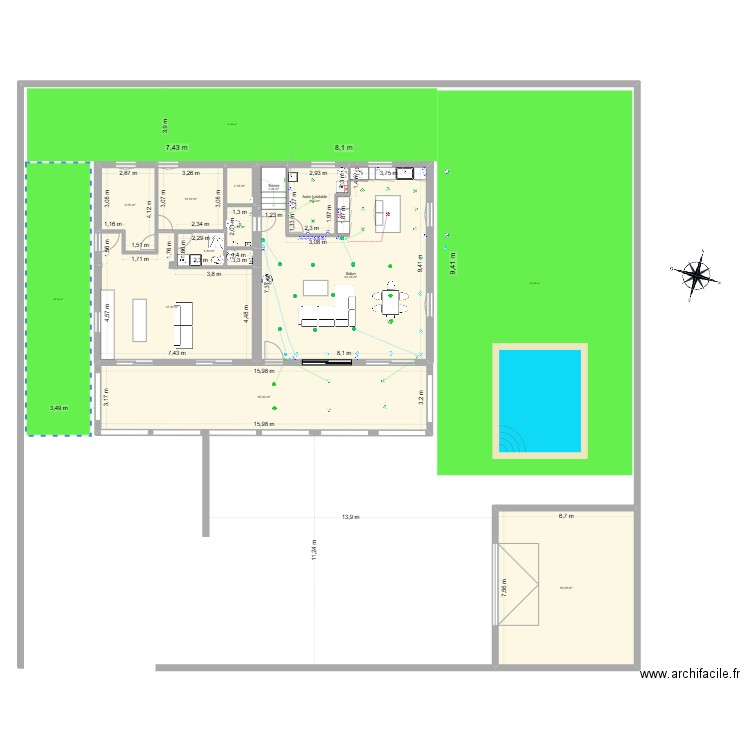 PLAN SERRIERE REEL. Plan de 23 pièces et 335 m2