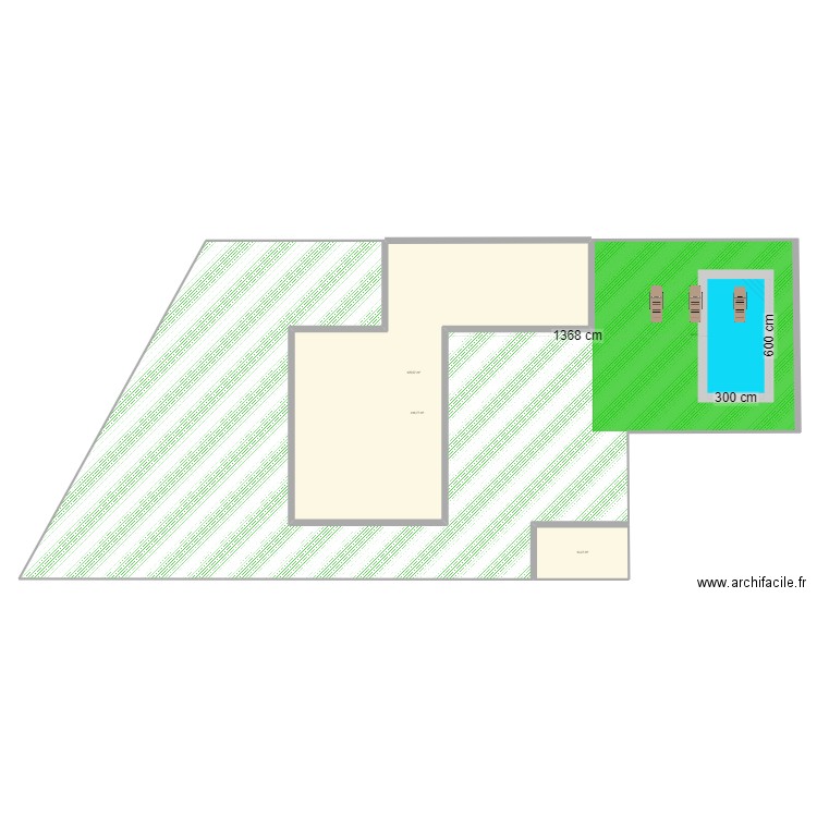 PISICNE. Plan de 3 pièces et 556 m2