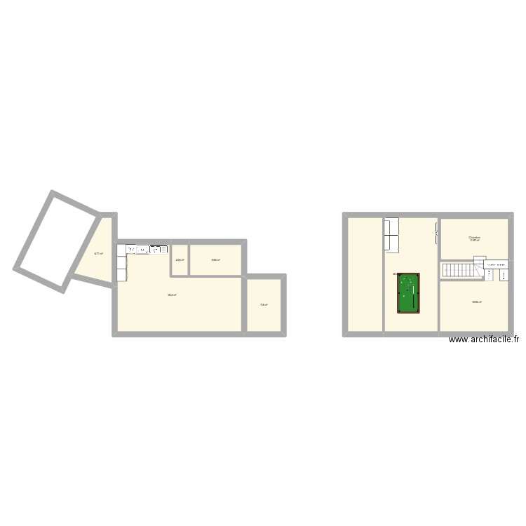 fresnicourt. Plan de 8 pièces et 135 m2