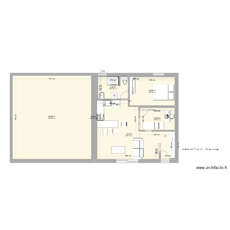 Base Rouge25-2. Plan de 6 pièces et 102 m2