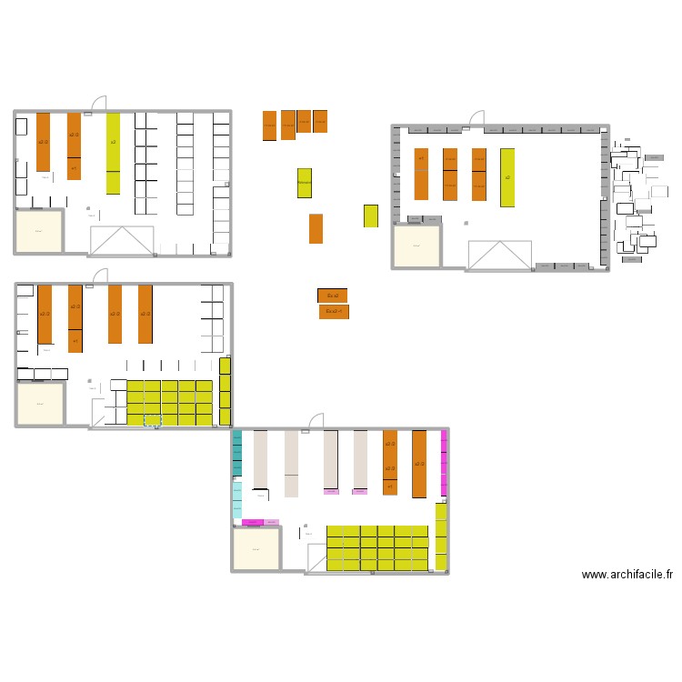 GARAGE. Plan de 4 pièces et 38 m2