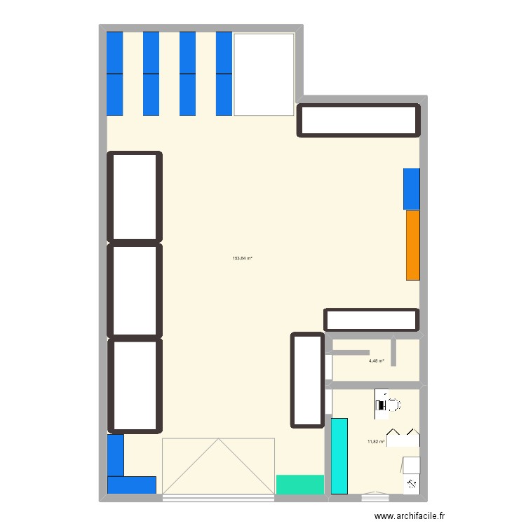 DEPOT 1. Plan de 3 pièces et 170 m2