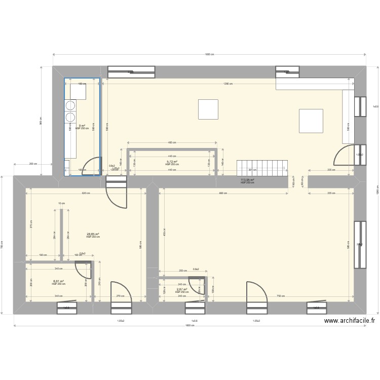 TREFUMEL V2. Plan de 16 pièces et 503 m2