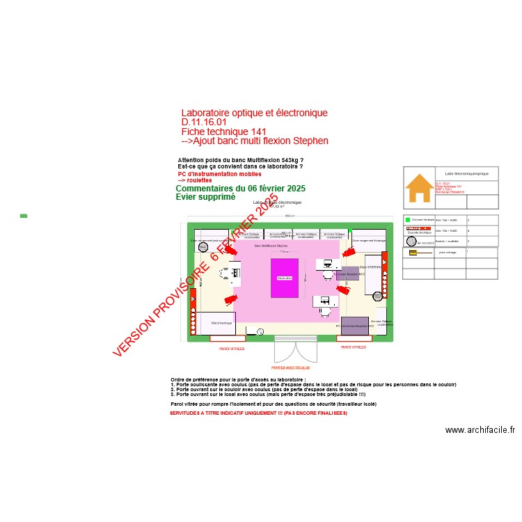 Fiche141-labo électronique optique V2025-02-06. Plan de 1 pièce et 37 m2