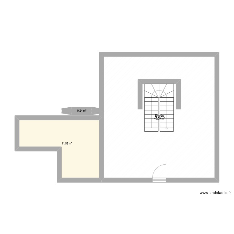 Cell's plan (RULE THE WORLD). Plan de 3 pièces et 59 m2