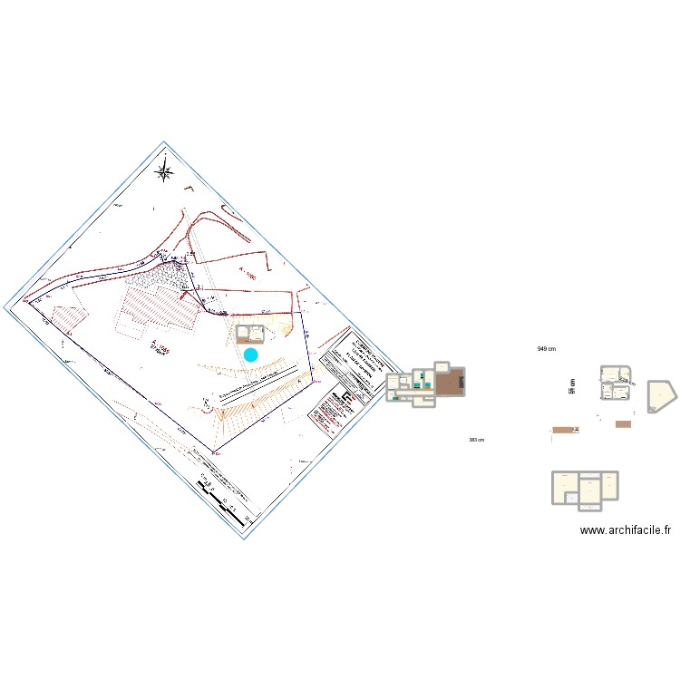 bleu06. Plan de 27 pièces et 571 m2