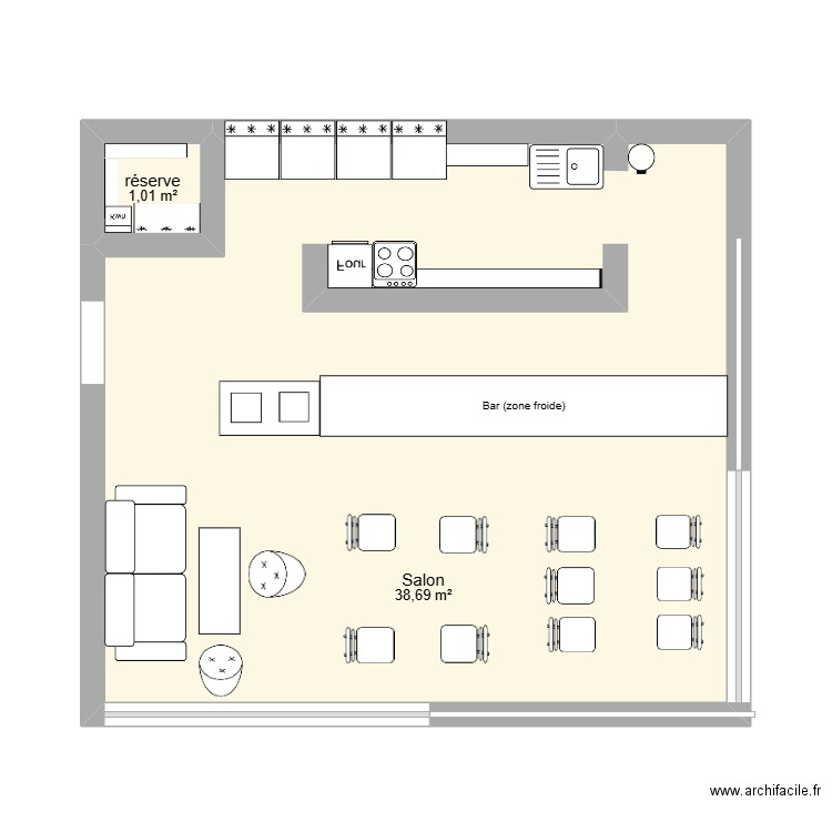 exo mag plan. Plan de 2 pièces et 40 m2