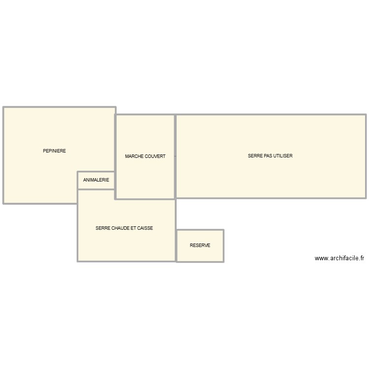 magasin. Plan de 7 pièces et 3865 m2