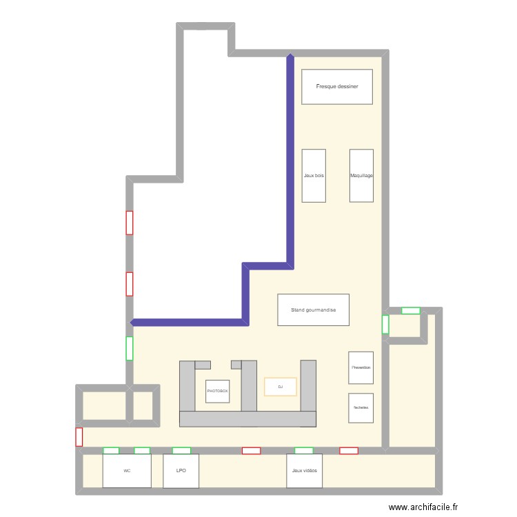 Poste5. Plan de 6 pièces et 114 m2