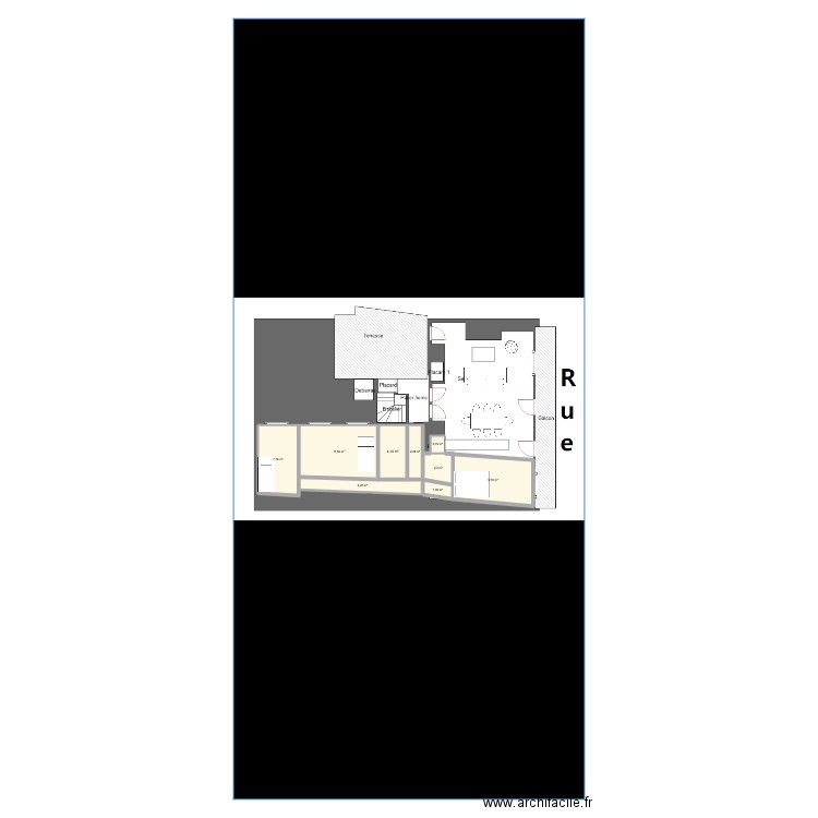 arbalettesud. Plan de 9 pièces et 43 m2