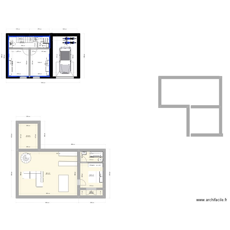 Casa Carapito. Plan de 12 pièces et 102 m2