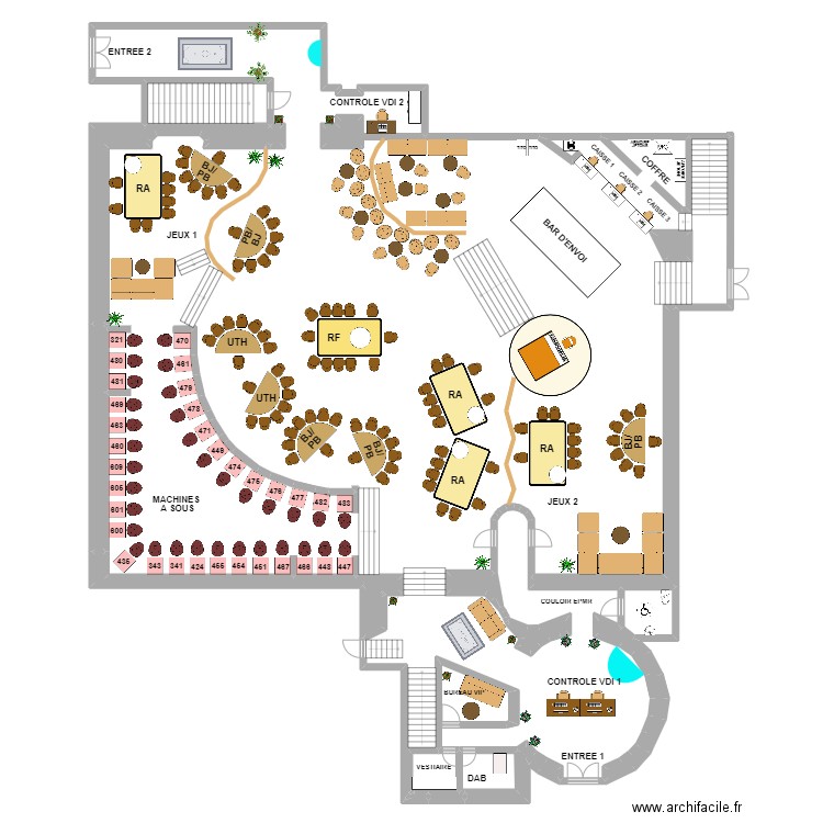 PLAN PALM BEACH 31/10. Plan de 18 pièces et 48 m2