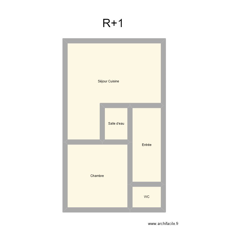 350601826. Plan de 5 pièces et 43 m2