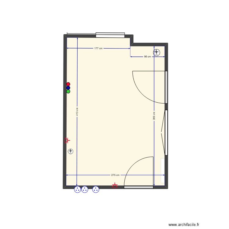 Cuisine T. Plan de 1 pièce et 11 m2