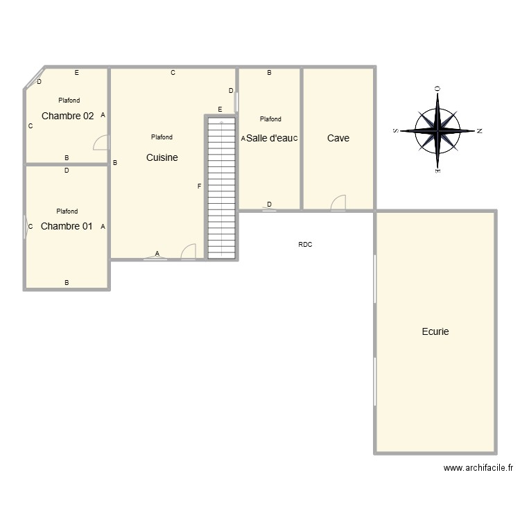 0_CroquisPb_Tardy_Correction. Plan de 9 pièces et 254 m2