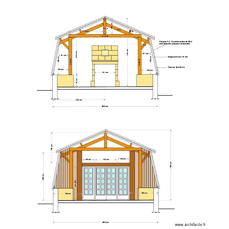 Peyssac vue en coupe. Plan de 0 pièce et 0 m2