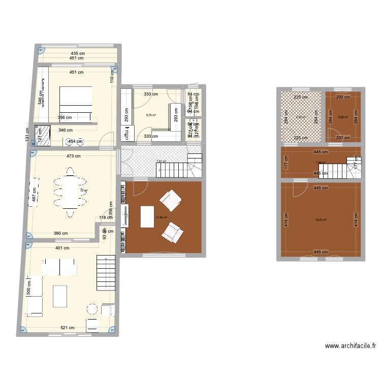 Maison Triel V2. Plan de 10 pièces et 149 m2