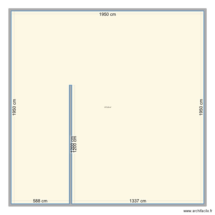 Élévation . Plan de 1 pièce et 377 m2