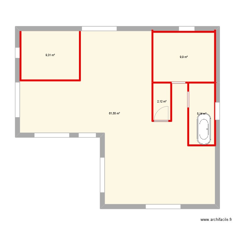 plan karl. Plan de 5 pièces et 98 m2