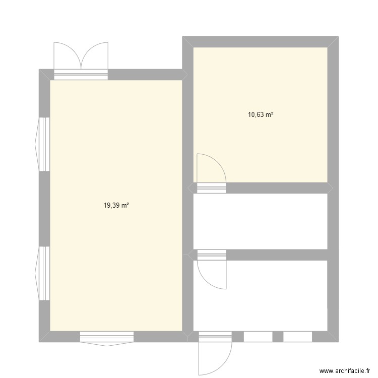 JP1. Plan de 2 pièces et 30 m2