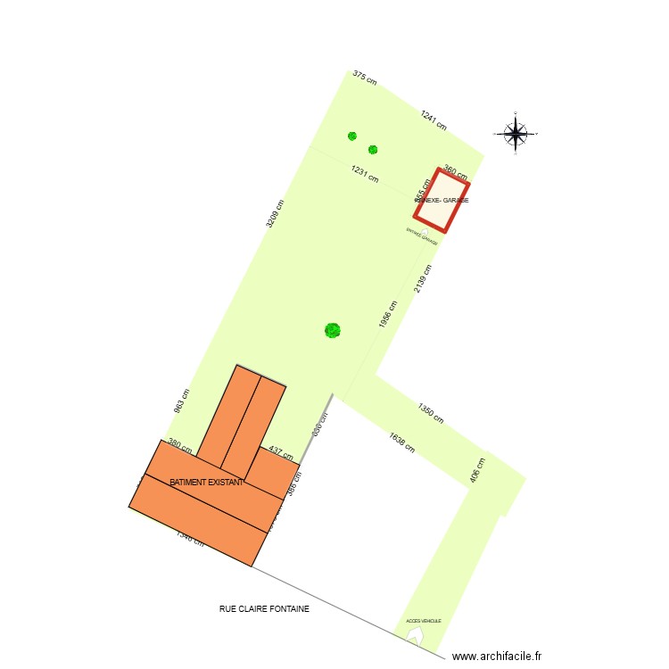 masse. Plan de 2 pièces et 170 m2