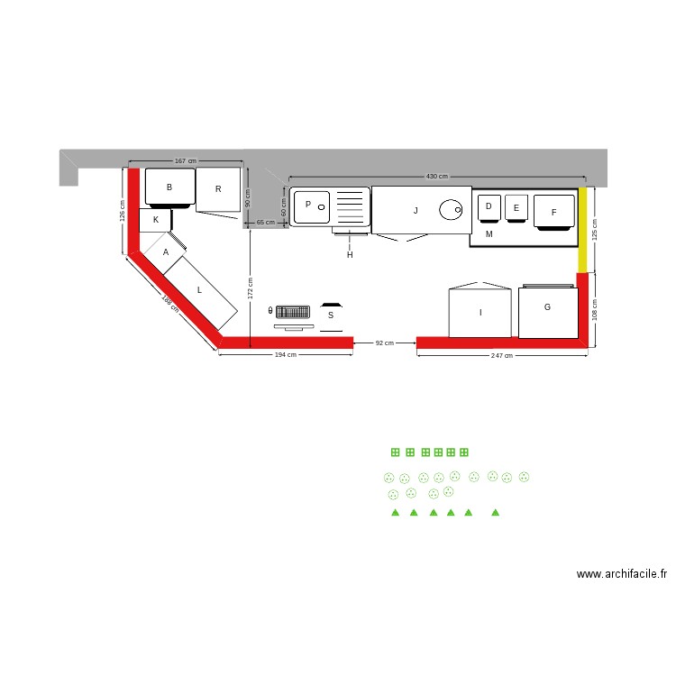 plan le comptoir (bar et cuisine) version 2.0. Plan de 0 pièce et 0 m2