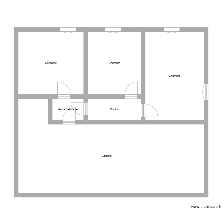 HABBER LULLIN ETAGE 91. Plan de 6 pièces et 110 m2