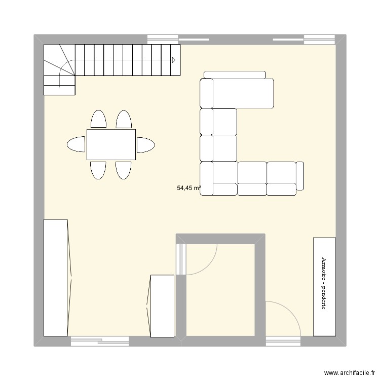 Bruges. Plan de 1 pièce et 54 m2