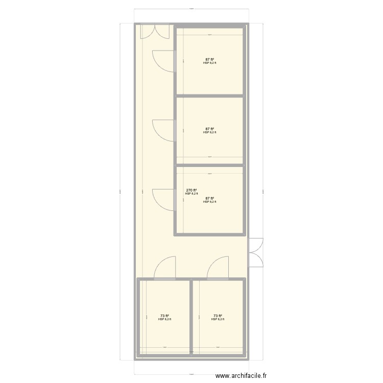 SD 5 Room. Plan de 6 pièces et 106 m2