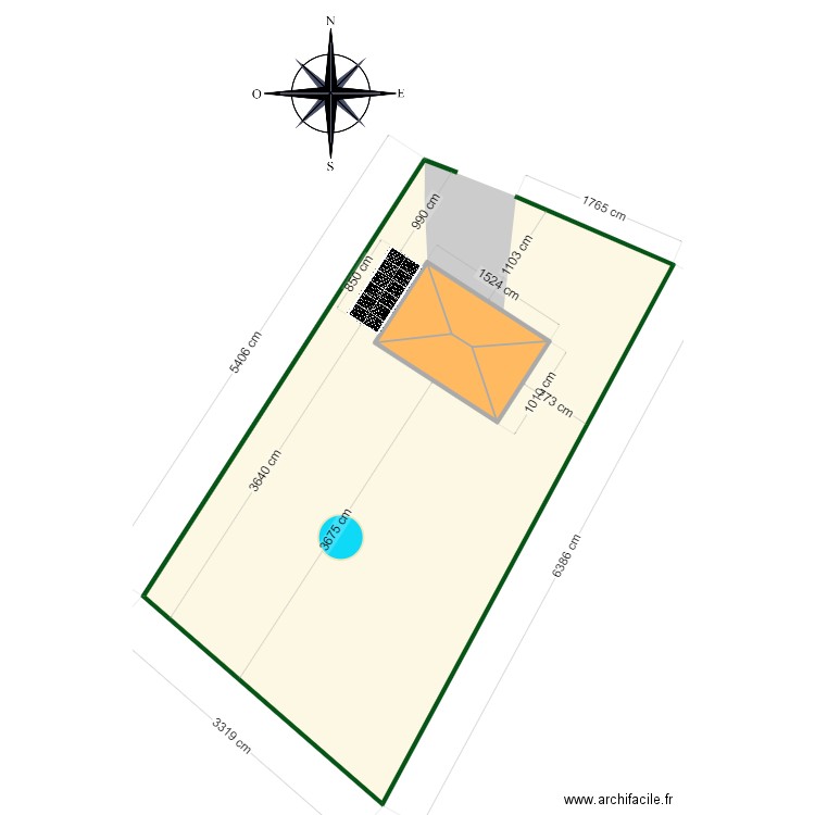 BRANCHEREAU PLAN DE MASSE . Plan de 1 pièce et 145 m2