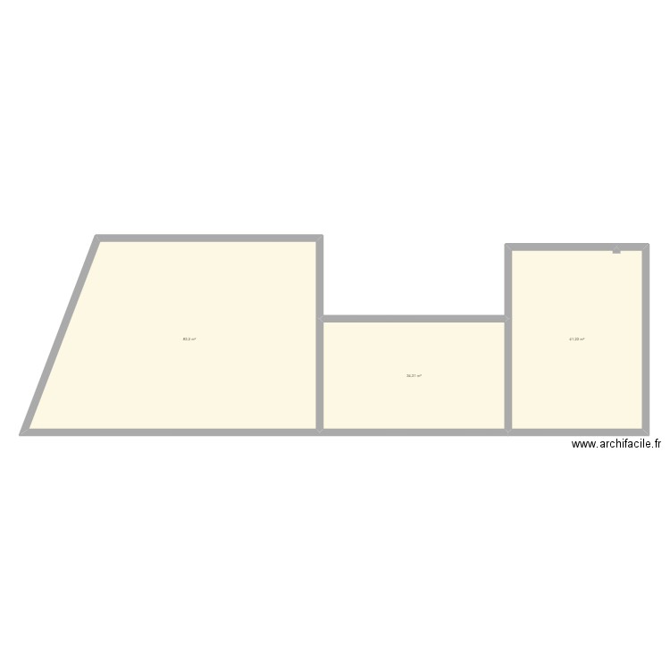 st firmin. Plan de 3 pièces et 159 m2