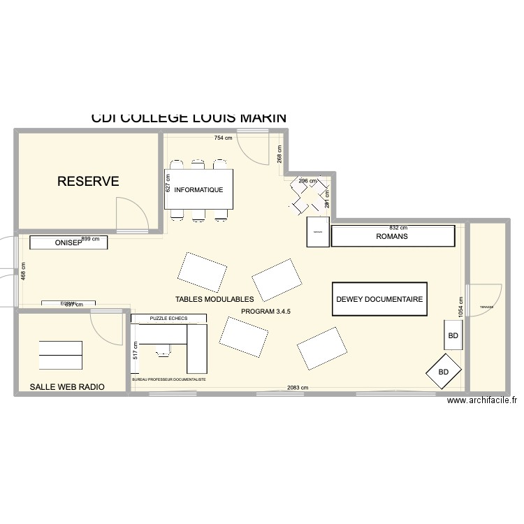 CDI LOUIS MARIN. Plan de 4 pièces et 411 m2