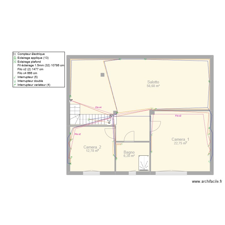 Feraxi_Luci. Plan de 4 pièces et 98 m2