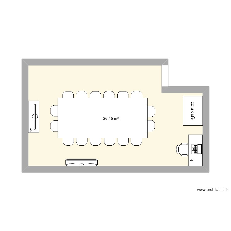 salle de réunion sofitel . Plan de 1 pièce et 26 m2