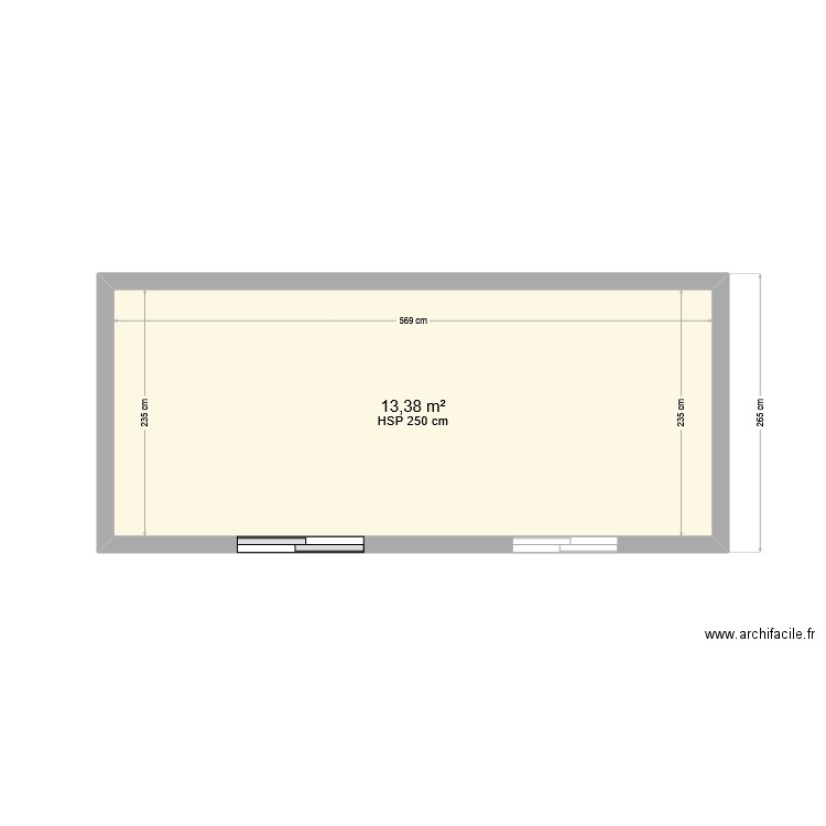 PlanBase. Plan de 1 pièce et 13 m2