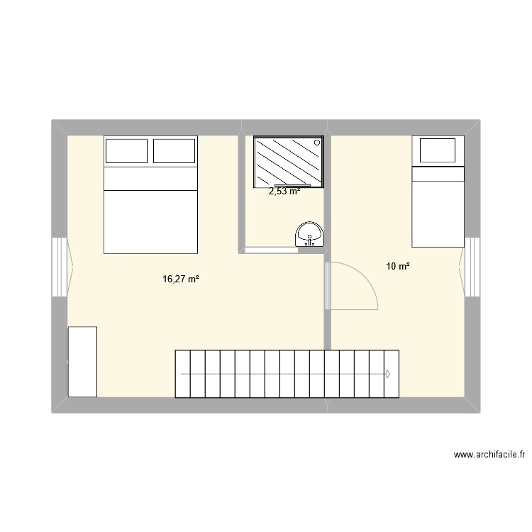 test plan 1. Plan de 3 pièces et 29 m2