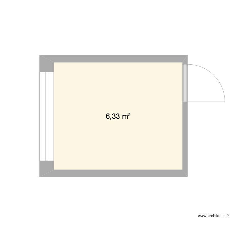 Pièce par pièce. Plan de 1 pièce et 6 m2