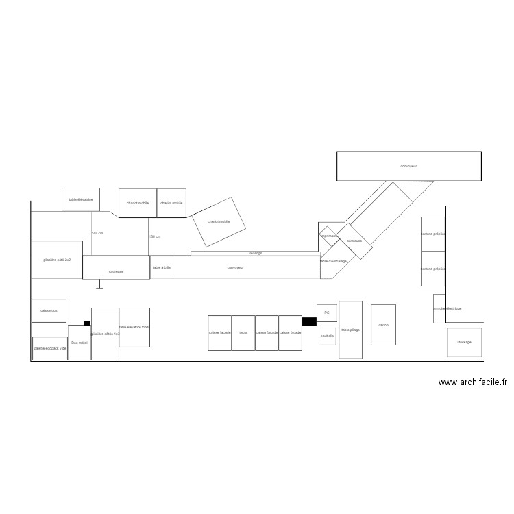 Chaine K implantation cadreuse. Plan de 0 pièce et 0 m2