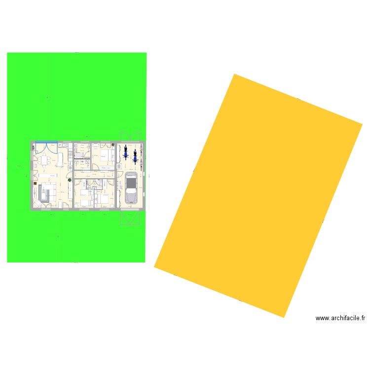 VSM RENO B avec garage et cadastre. Plan de 9 pièces et 135 m2