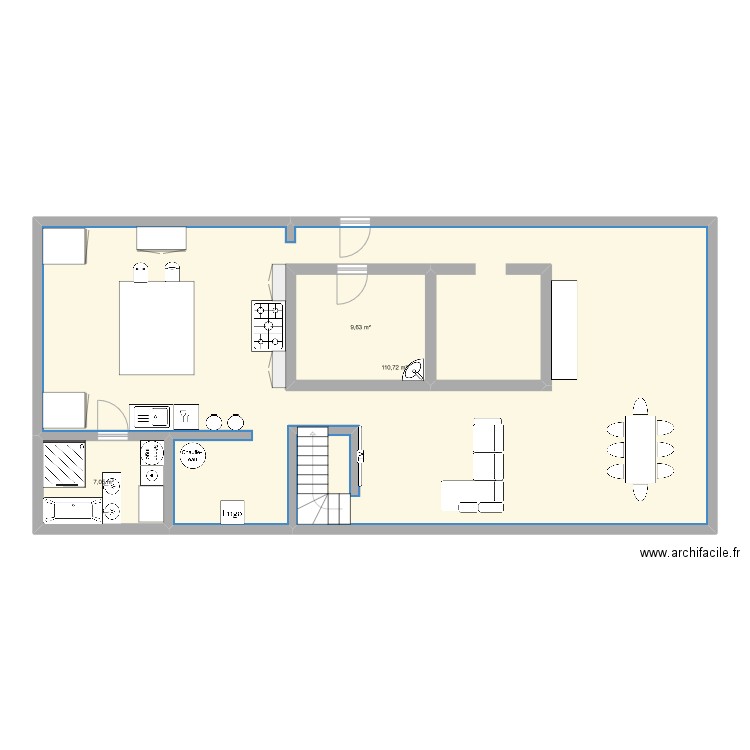 emrys nion. Plan de 7 pièces et 221 m2