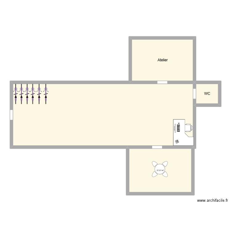 LOCAL VELO. Plan de 4 pièces et 130 m2