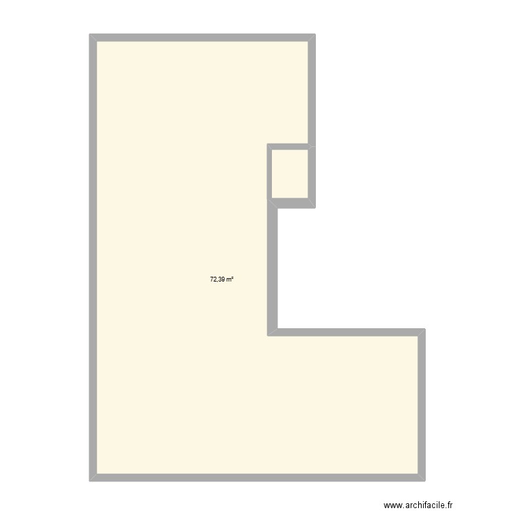 Zellik. Plan de 1 pièce et 72 m2