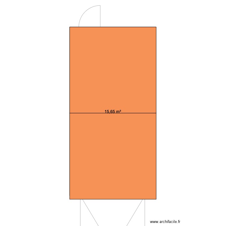 GARAGE. Plan de 1 pièce et 16 m2