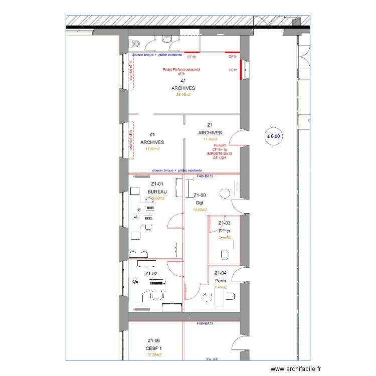 BUREAU1. Plan de 0 pièce et 0 m2