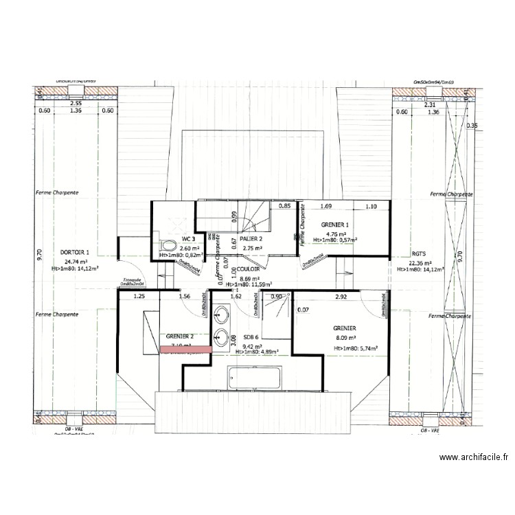 Gosse - R+2 plinthes. Plan de 0 pièce et 0 m2