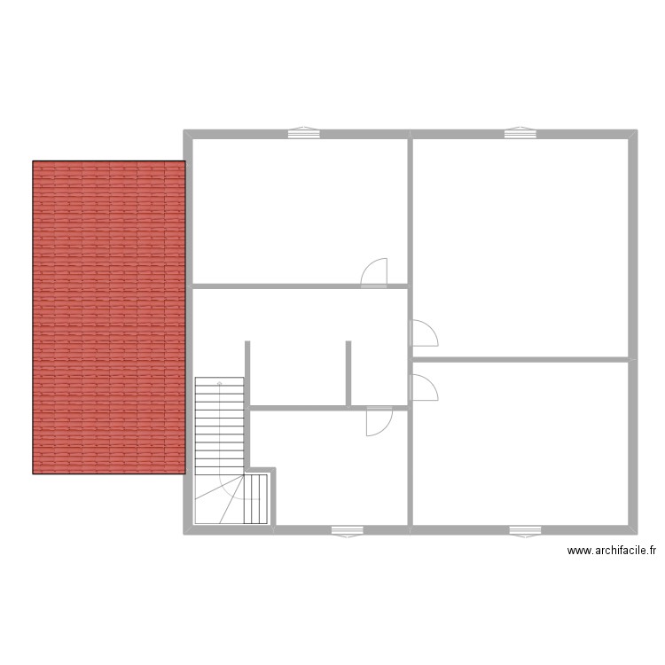 lasson r+1. Plan de 6 pièces et 197 m2